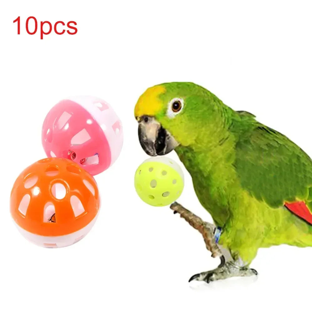 Colourful Bird Bell Balls | Cage Play Toys
