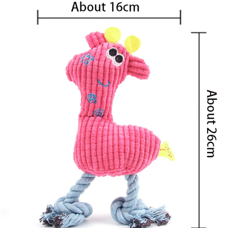 Plush Bone Dog Toy | Squeaker & Training Toy