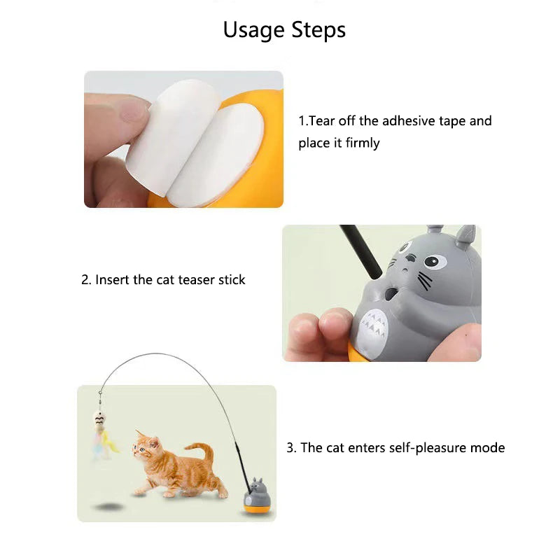 Flexible Cat Fishing Rod Toy | Feather Teaser