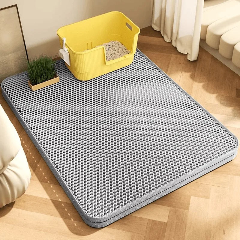 Double Layer Cat Litter Mat | Non-Slip Floor Protector