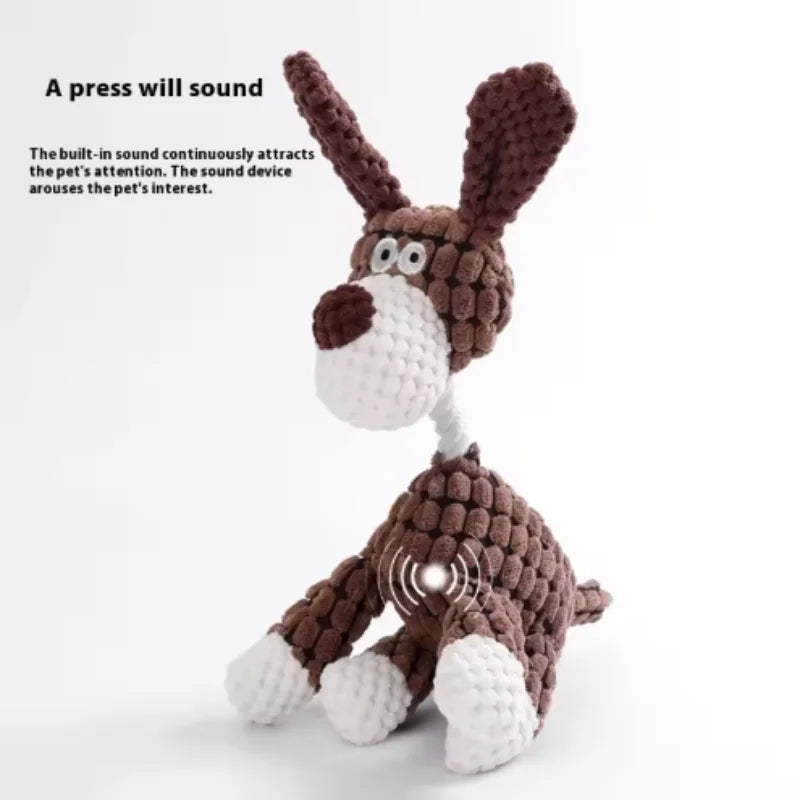 Plush Bone Dog Toy | Squeaker & Training Toy
