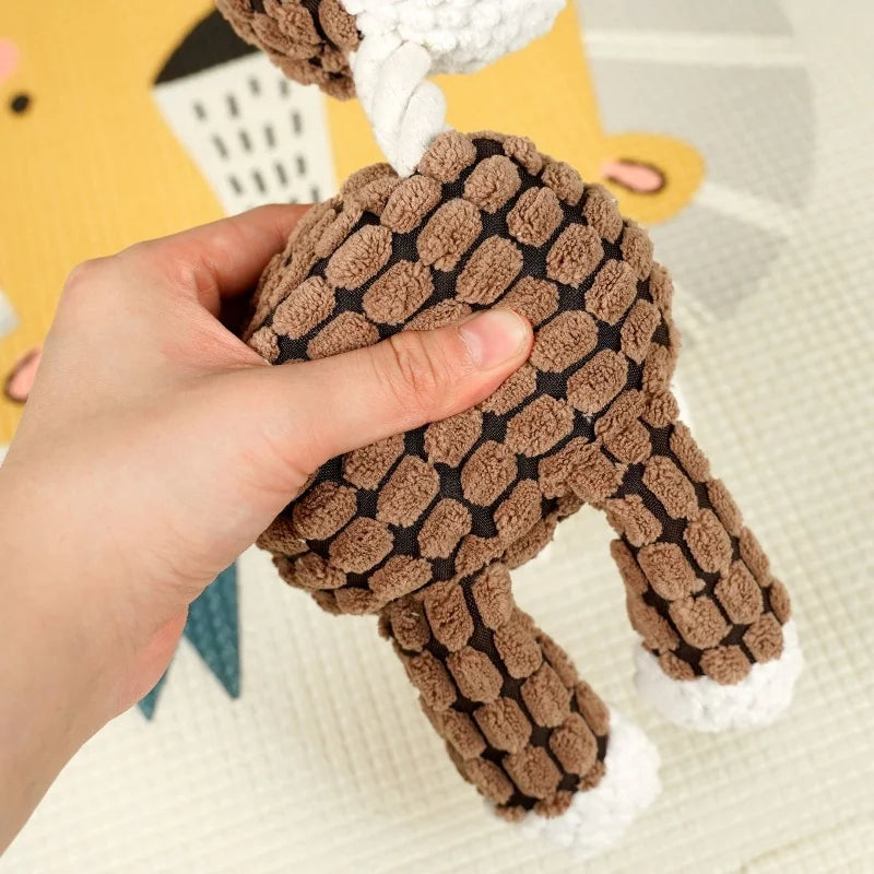 Plush Bone Dog Toy | Squeaker & Training Toy