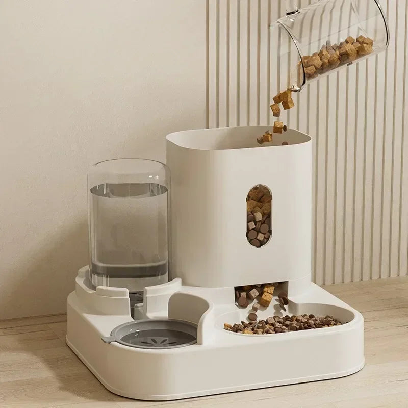 Raised Pet Feeding Station | Food Bowl & Water Fountain
