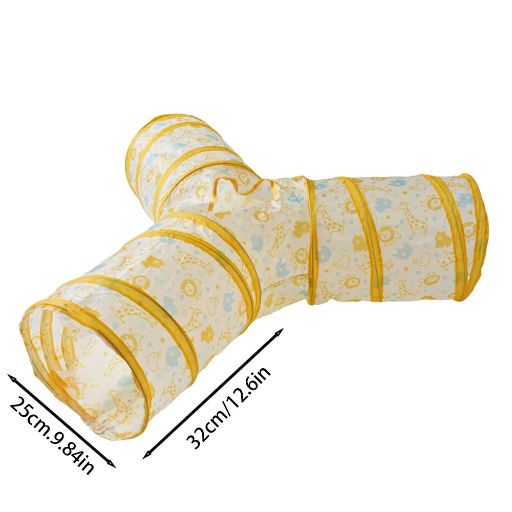Crinkle Cat Tunnel | Indoor Play & Hide Tunnel