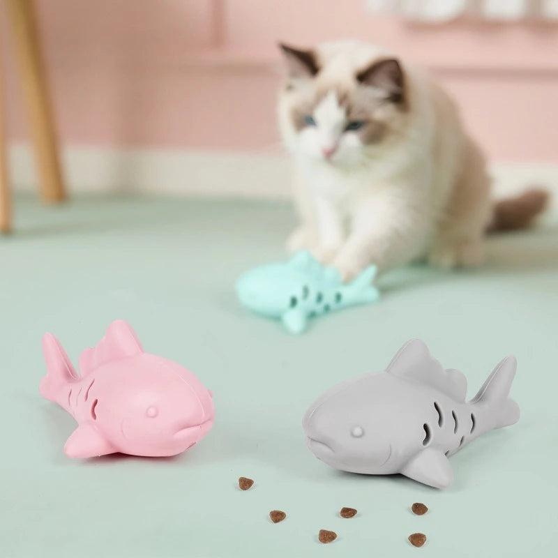 Interactive Fish Cat Toy | Treat & Dental Chew Toy