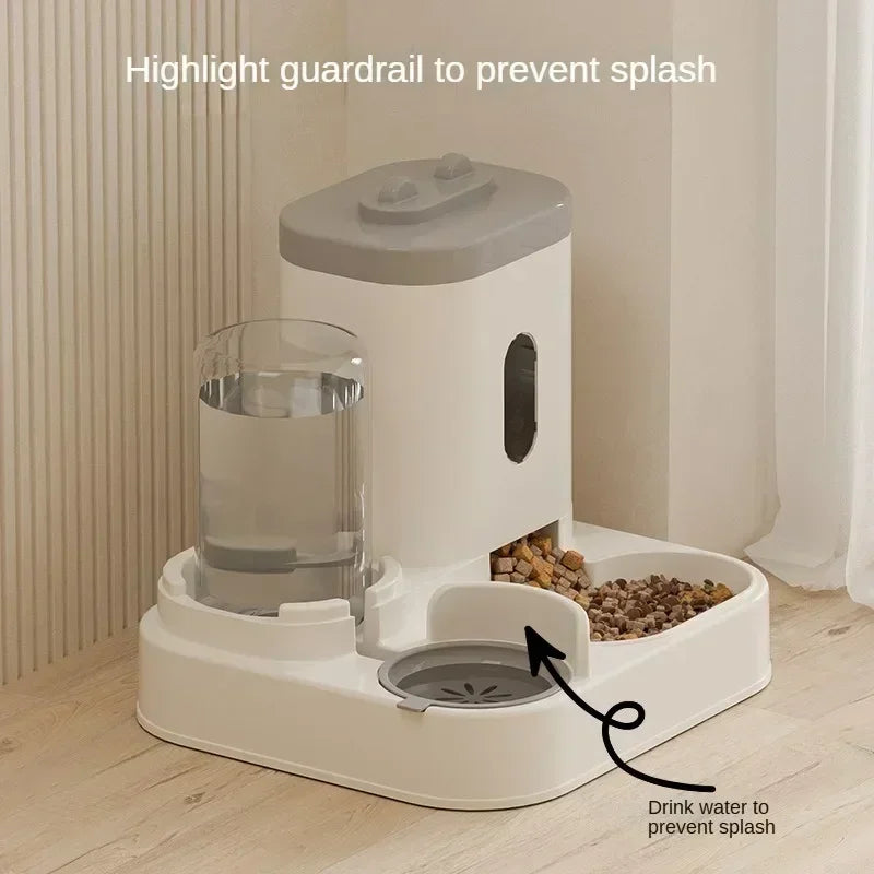 Raised Pet Feeding Station | Food Bowl & Water Fountain