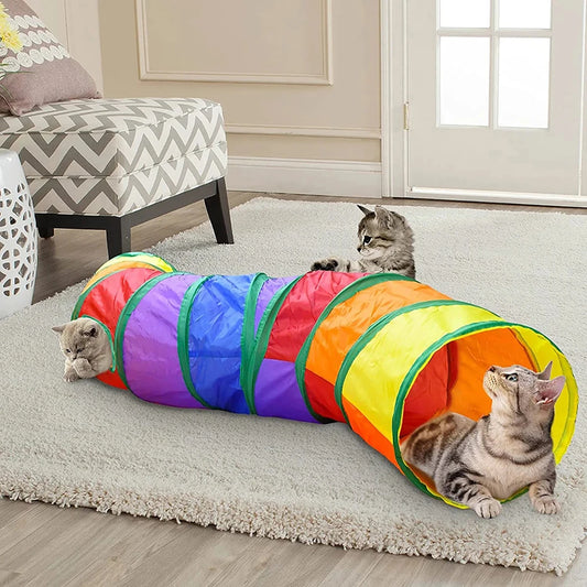 Crinkle Cat Tunnel | Indoor Play & Hide Tunnel