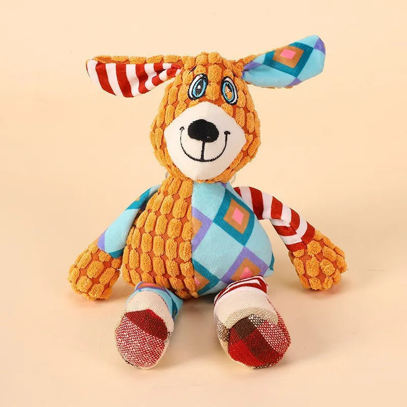 Cute Animal Dog Toy | Plush Chew & Squeak Toy