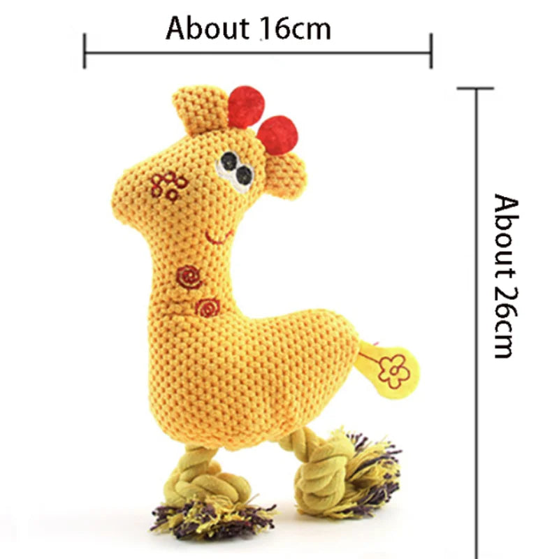 Plush Bone Dog Toy | Squeaker & Training Toy
