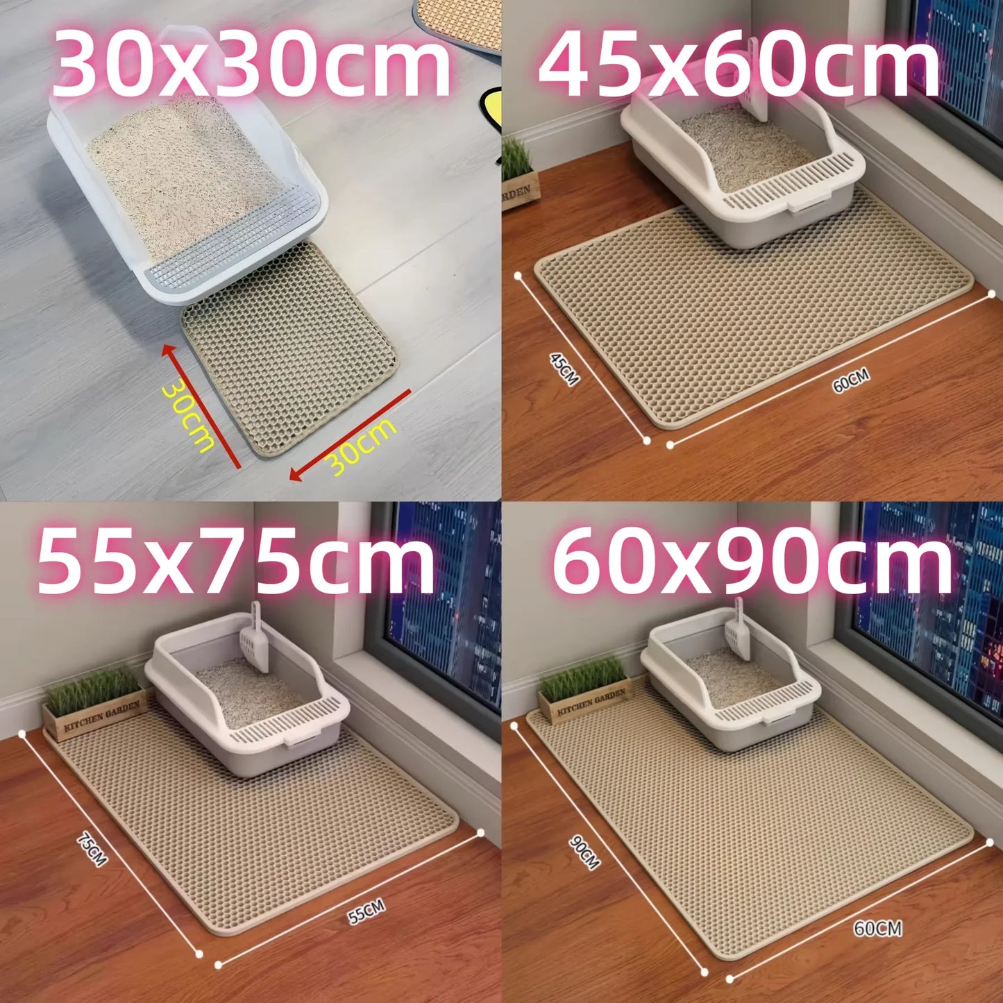 Double Layer Cat Litter Mat | Non-Slip Floor Protector
