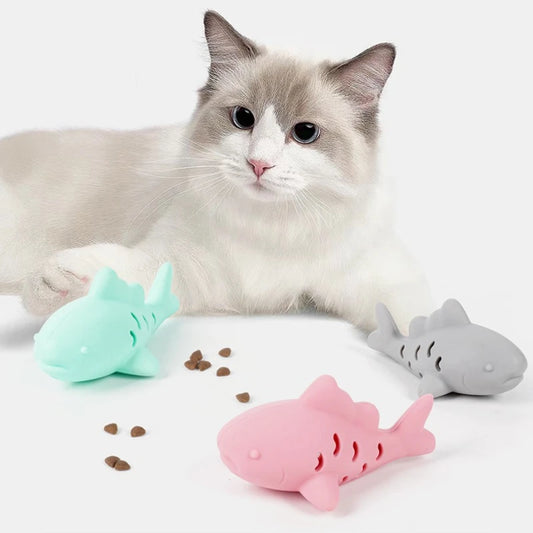 Interactive Fish Cat Toy | Treat & Dental Chew Toy