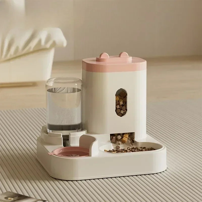 Raised Pet Feeding Station | Food Bowl & Water Fountain