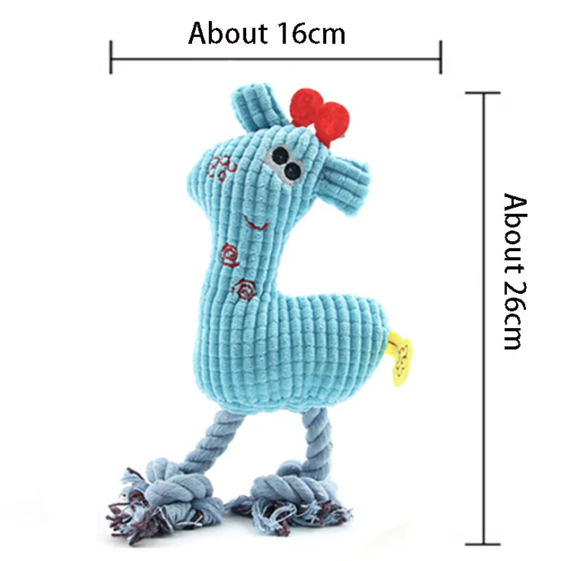 Plush Bone Dog Toy | Squeaker & Training Toy