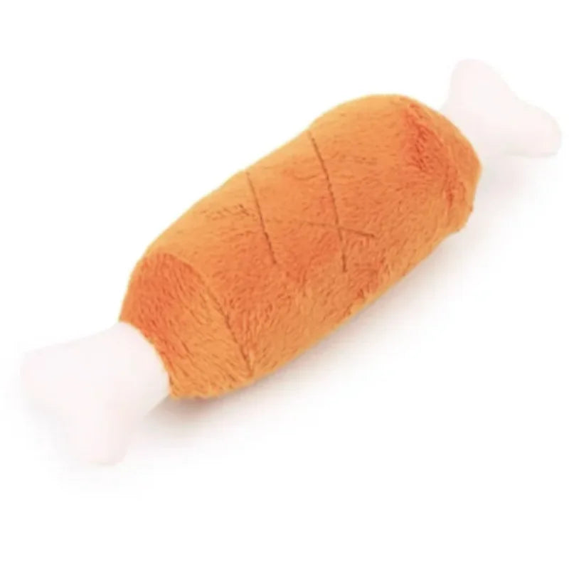 Plush Bone Dog Toy | Squeaker & Training Toy