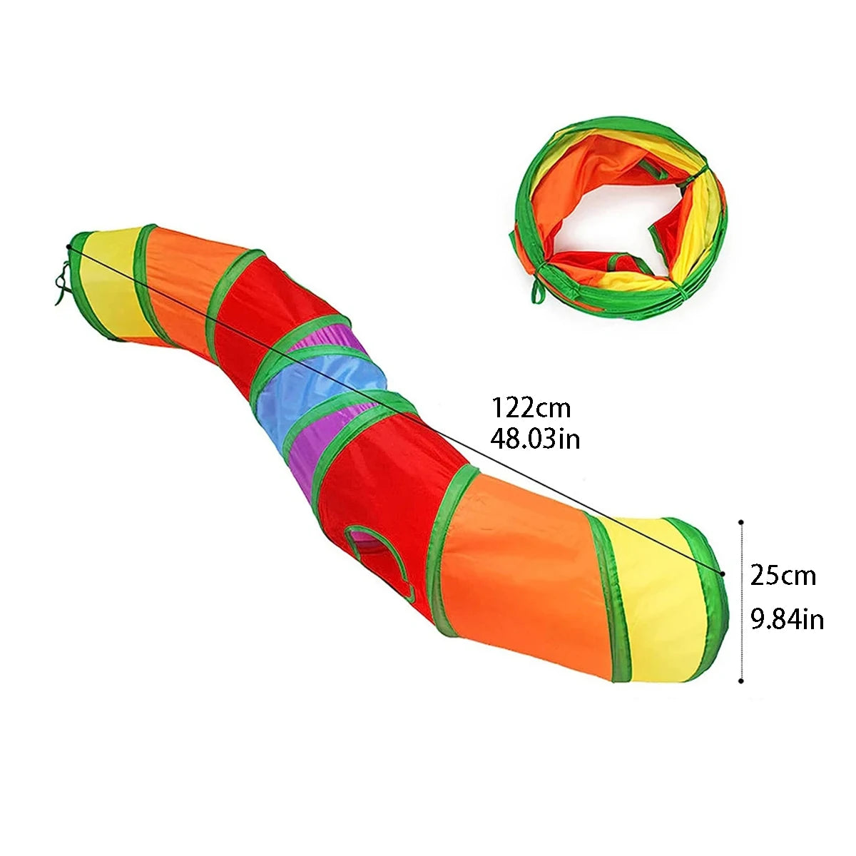 Crinkle Cat Tunnel | Indoor Play & Hide Tunnel