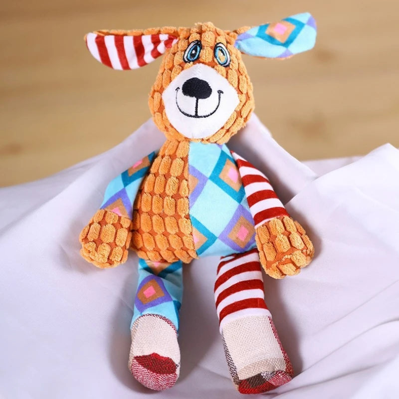 Cute Animal Dog Toy | Plush Chew & Squeak Toy