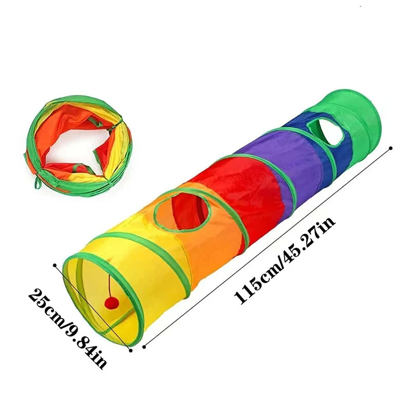 Crinkle Cat Tunnel | Indoor Play & Hide Tunnel