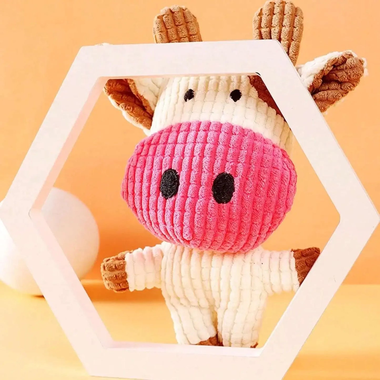 Dog Chew Toy | Cow Plush Squeaker