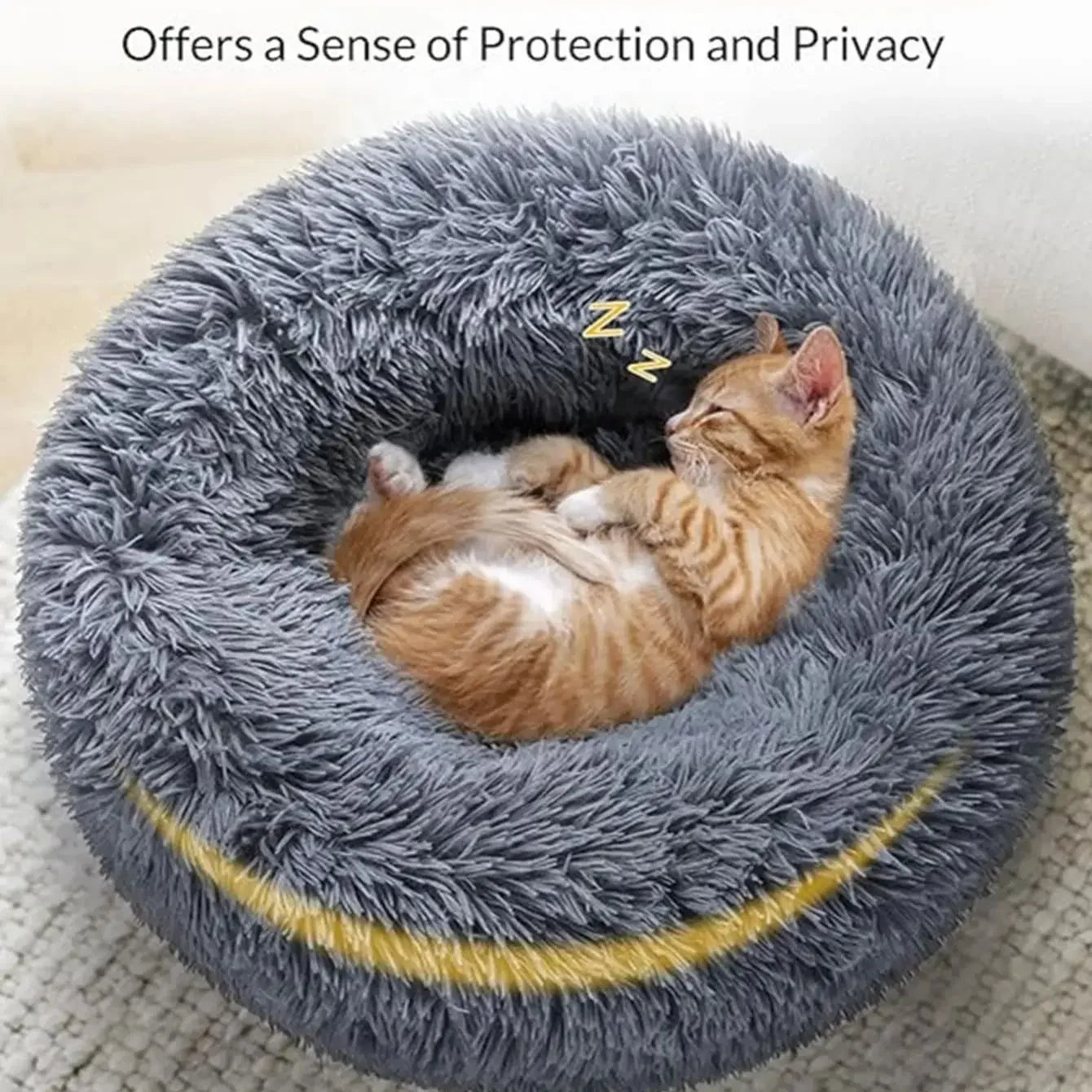 Soft Calming Pet Bed | Washable Plush Bed